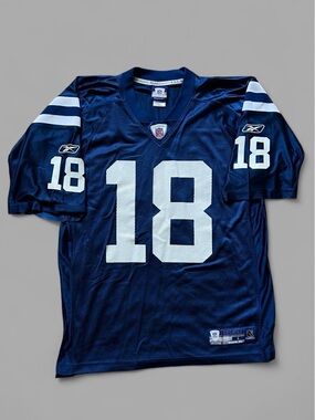 Reebok Peyton Manning Indianapolis Colts NFL Football Jersey. Size L.